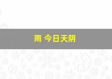 雨 今日天阴